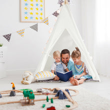 Load image into Gallery viewer, Gymax 5.5ft Portable Cotton Kids' Play Tent Indian Tent Game Sleeping House Boys Girls