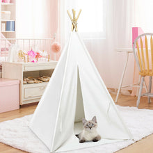 Load image into Gallery viewer, Gymax 5.5ft Portable Cotton Kids' Play Tent Indian Tent Game Sleeping House Boys Girls
