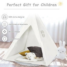 Load image into Gallery viewer, Gymax 5.5ft Portable Cotton Kids' Play Tent Indian Tent Game Sleeping House Boys Girls