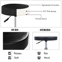 Load image into Gallery viewer, Gymax 1 PC Adjustable Hydraulic Rolling Swivel Bar Stool Massage Spa Beauty Seat Black