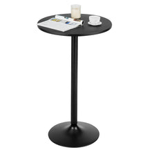 Load image into Gallery viewer, Gymax 24'' Round Pub Table Bistro Bar Height Cocktail Table W/Metal Base Indoor Black
