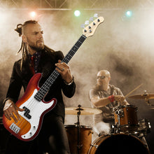 Load image into Gallery viewer, Gymax Full Size Electric Bass Guitar 4 String with Strap Guitar Bag Amp Cord Red New