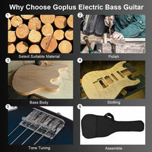 Load image into Gallery viewer, Gymax Full Size Electric Bass Guitar 4 String with Strap Guitar Bag Amp Cord Red New