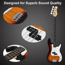 Load image into Gallery viewer, Gymax Full Size Electric Bass Guitar 4 String with Strap Guitar Bag Amp Cord Yellow