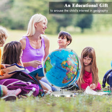 Load image into Gallery viewer, Gymax 13'' Illuminated World Globe 720 Degree Rotating Education Cartography Map W/ LED