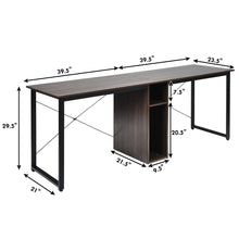 Load image into Gallery viewer, Gymax 2 Person Computer Desk 79'' Large Double Workstation Dual Office Desk w/Storage
