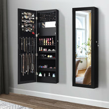 Load image into Gallery viewer, Gymax Wall Door Mounted Lockable Jewelry Cabinet Armoire Organizer w/LED