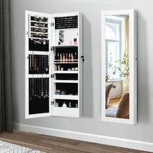 Load image into Gallery viewer, Gymax Wall Door Mounted Lockable Jewelry Cabinet Armoire Organizer w/LED