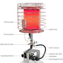 Load image into Gallery viewer, Gymax Portable Tank Top Propane Heater Outdoor 42,000 BTU Camping