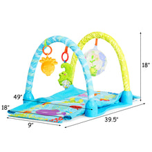 Load image into Gallery viewer, Gymax 4-in-1 Activity Play Mat Baby Activity Center w/3 Hanging Toys