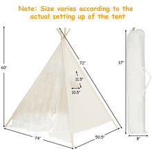 Load image into Gallery viewer, Gymax Kids Lace Teepee Tent Folding Children Playhouse W/Bag Christmas
