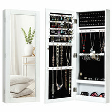 Load image into Gallery viewer, Gymax Jewelry Cabinet Wall Mounted Mirrored Armoire Storage Organizer