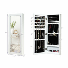 Load image into Gallery viewer, Gymax Jewelry Cabinet Wall Mounted Mirrored Armoire Storage Organizer