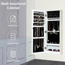 Load image into Gallery viewer, Gymax Jewelry Cabinet Wall Mounted Mirrored Armoire Storage Organizer