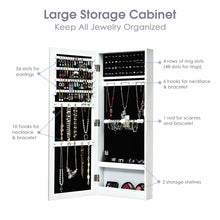 Load image into Gallery viewer, Gymax Jewelry Cabinet Wall Mounted Mirrored Armoire Storage Organizer