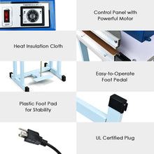 Load image into Gallery viewer, Gymax 12'' Foot Pedal Impulse Sealer Heat Seal Plastic Bag Sealing Machine w/ Cutter