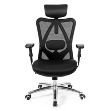 Load image into Gallery viewer, Gymax High Back Mesh Office Chair Adjustable Lumbar Support&Headrest Home Study Black