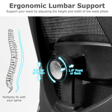 Load image into Gallery viewer, Gymax High Back Mesh Office Chair Adjustable Lumbar Support&Headrest Home Study Black