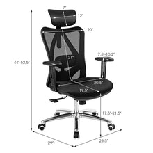 Load image into Gallery viewer, Gymax High Back Mesh Office Chair Adjustable Lumbar Support&Headrest Home Study Black