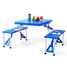 Load image into Gallery viewer, Gymax Outdoor Camping Foldable Picnic Table w/ Bench 4 Seat