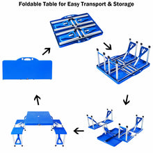 Load image into Gallery viewer, Gymax Outdoor Camping Foldable Picnic Table w/ Bench 4 Seat