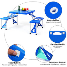 Load image into Gallery viewer, Gymax Outdoor Camping Foldable Picnic Table w/ Bench 4 Seat