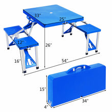 Load image into Gallery viewer, Gymax Outdoor Camping Foldable Picnic Table w/ Bench 4 Seat