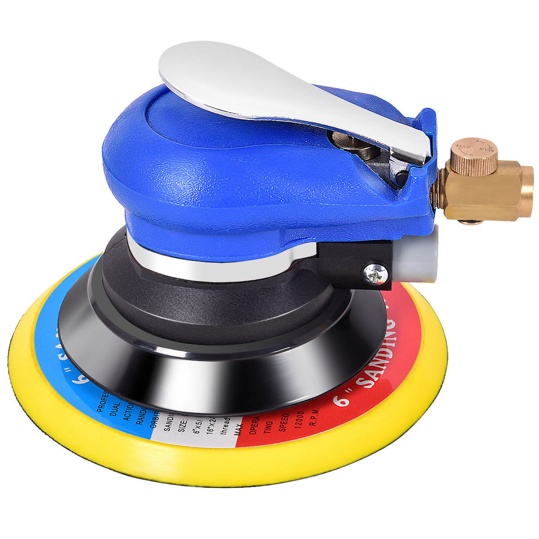 Gymax Air Palm Random Orbital Sander Hand Sanding Pneumatic Round