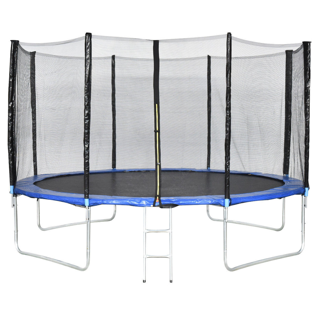 Gymax 13 FT Trampoline Combo Bounce Jump Safety Enclosure Net With Spring Pad Ladder
