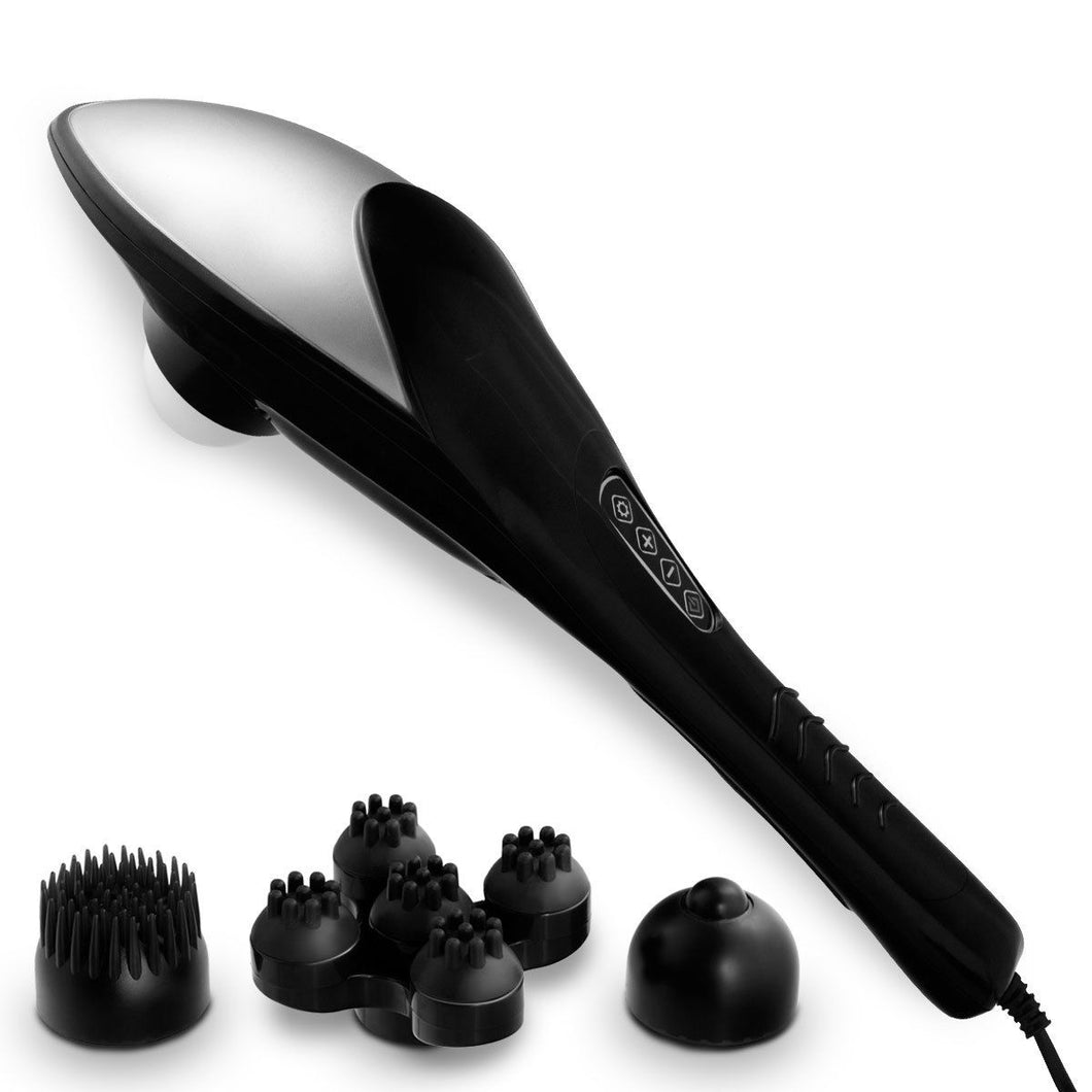 Gymax Electric Handheld Deep Tissue Percussion Massager Rechargeable Vibration Neck