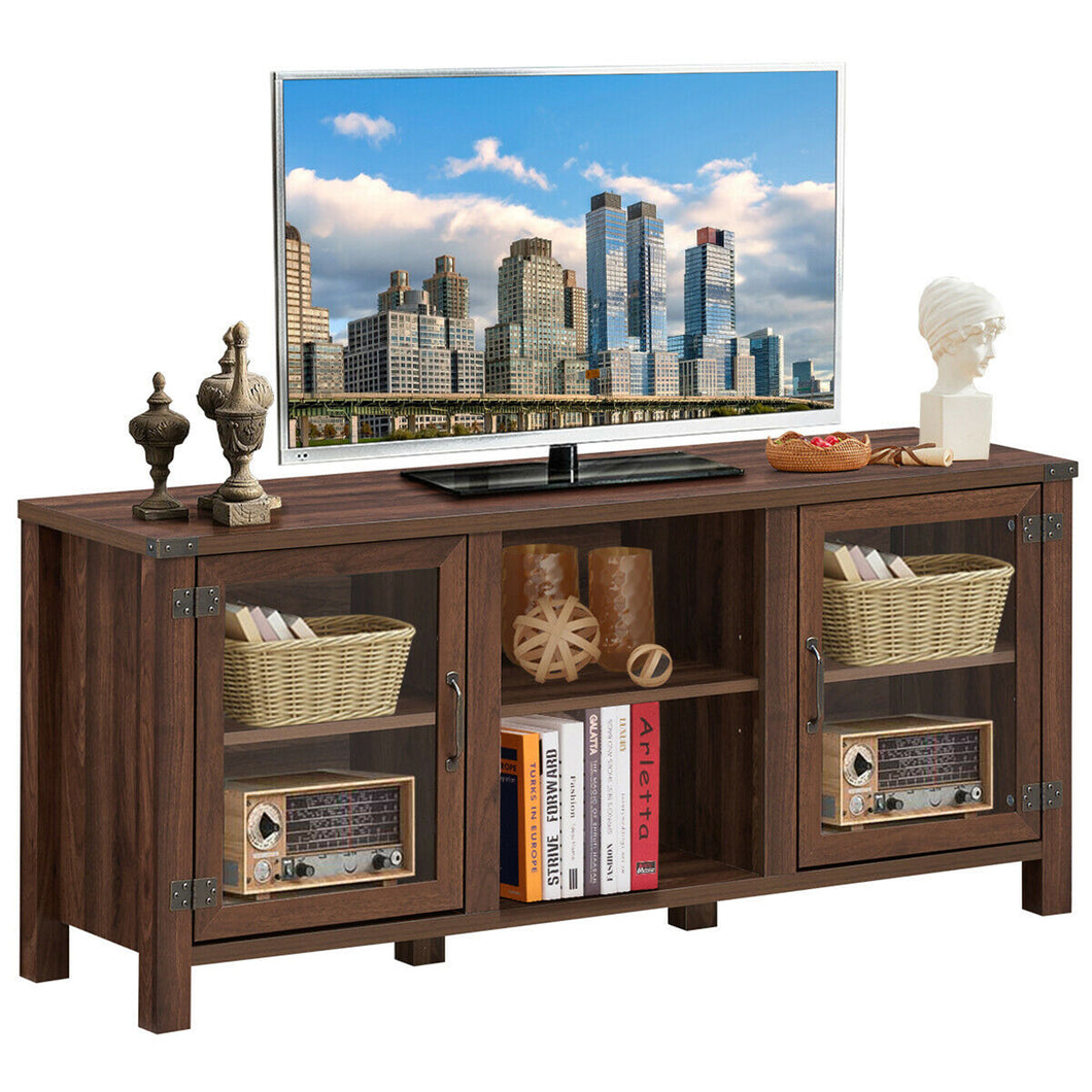 Gymax TV Stand Entertainment Center for TV's up to 65'' with  Storage Cabinets Walnut