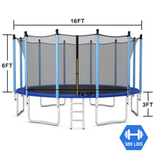 Load image into Gallery viewer, Gymax 8/10/12/14/15/16FT Jumping Exercise Recreational Bounce Trampoline W/Safety Net

