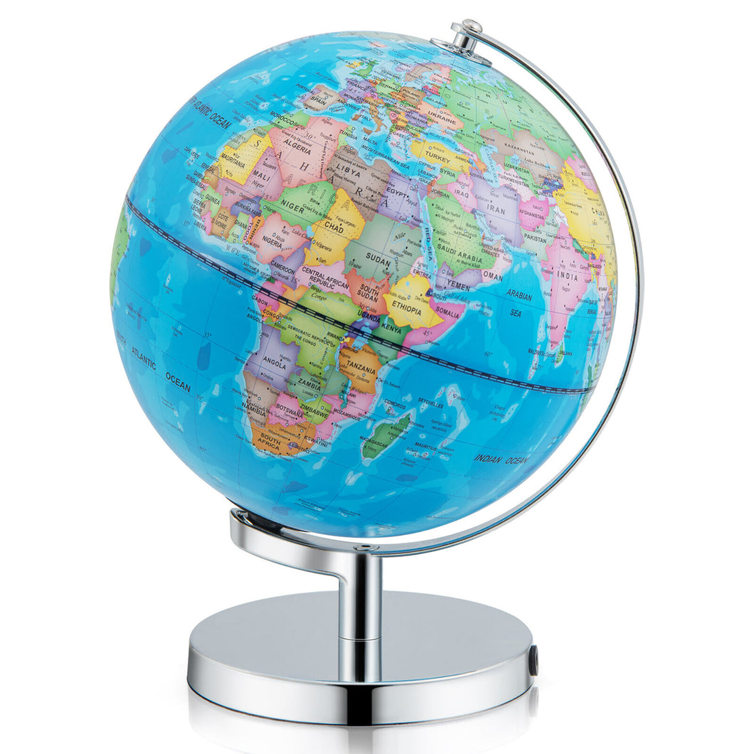 Gymax 9'' World Globe 3-in-1 Desktop Spinning Earth with  Illuminated Constellation Maps