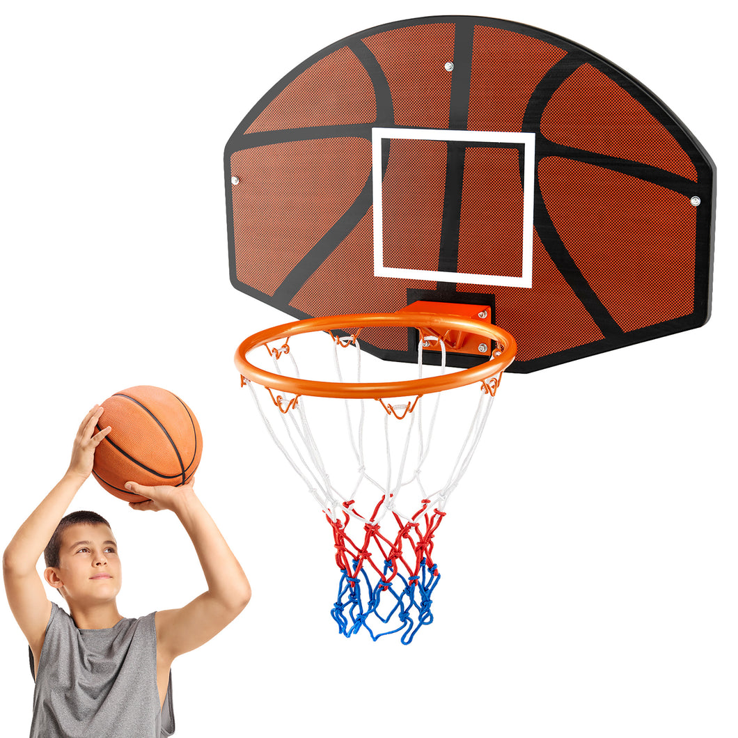 Gymax 26'' Wall Mounted Basketball Hoop Set with Shatter-proof Backboard Indoor Toy Gift