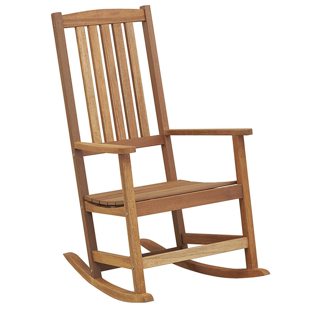 Gymax Rocking Chair High-Back Outdoor Rocker with Smooth Rocking Base for Backyard
