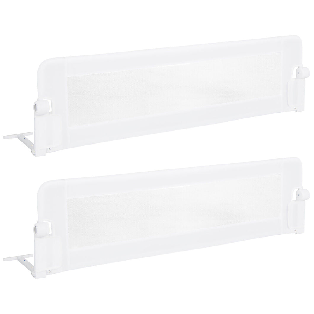 Gymax Bed Rail Guard for Toddlers 60'' & for Crib Twin Double Queen & King Size Bed White