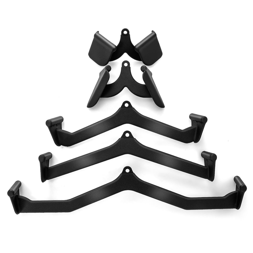 Gymax LAT Pulldown Attachment Set Back Strength Training Bicep Tricep Handle Grips