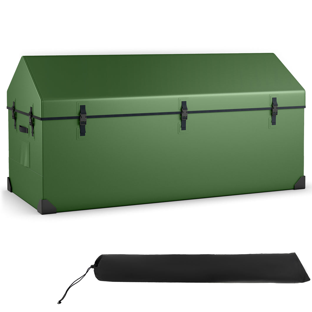 Gymax 174 Gallon Outdoor Tool Box All Weather Tarpaulin Deck Box with  Convenient Handles