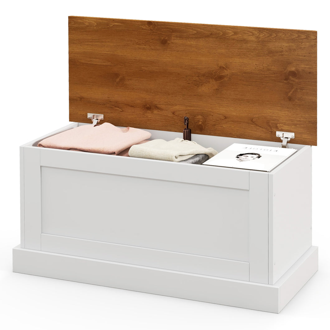 Gymax 35.5'' Storage Chest Lift Top Storage Box with  Safety Hydraulic Strut & Metal Hinges