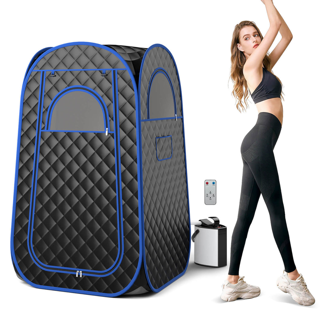 Gymax Portable Home Sauna Full Body Steam Sauna Tent w/ 3L Steam Generator