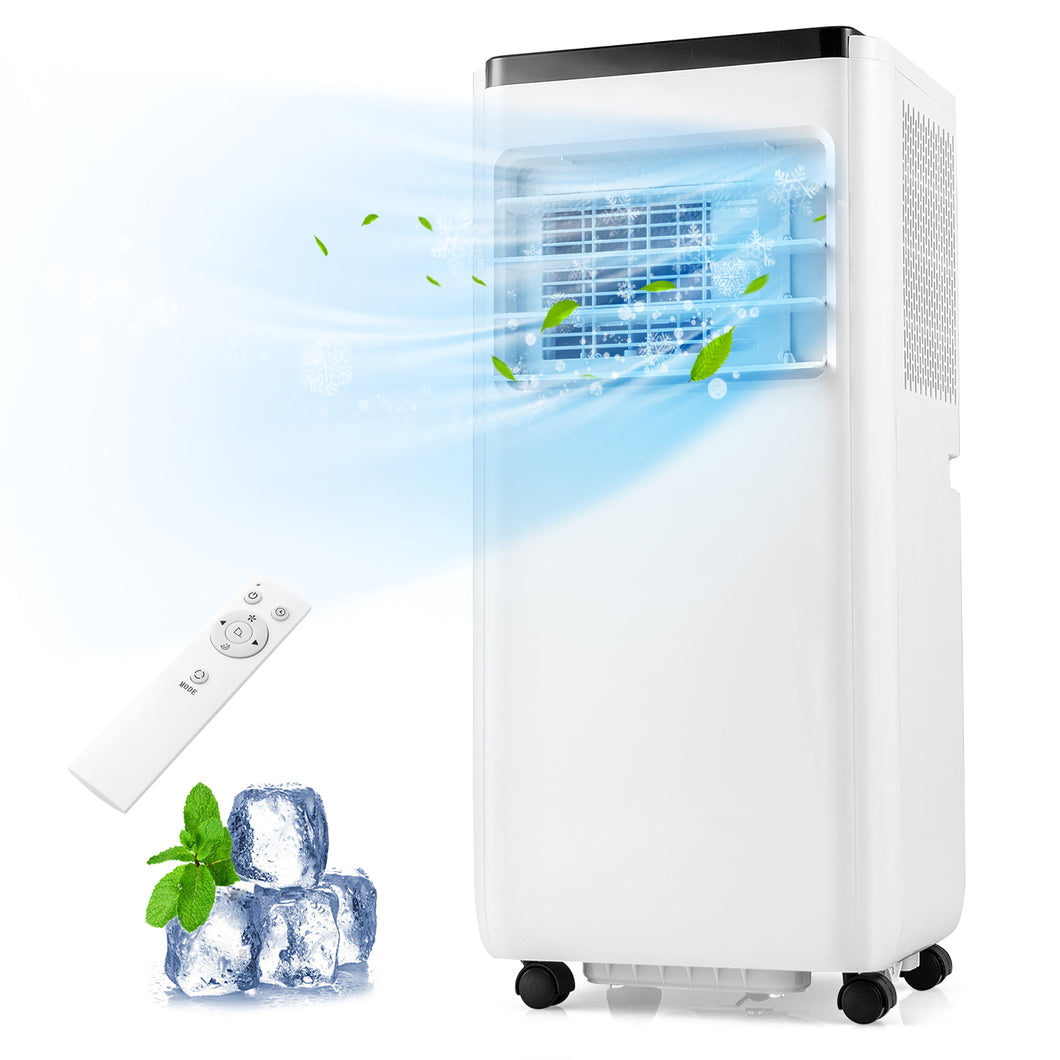 Gymax Portable Air Conditioner 8000 BTU Floor AC Unit Fan & Dehumidifier w/ 24H Timer 2 Fan Speeds