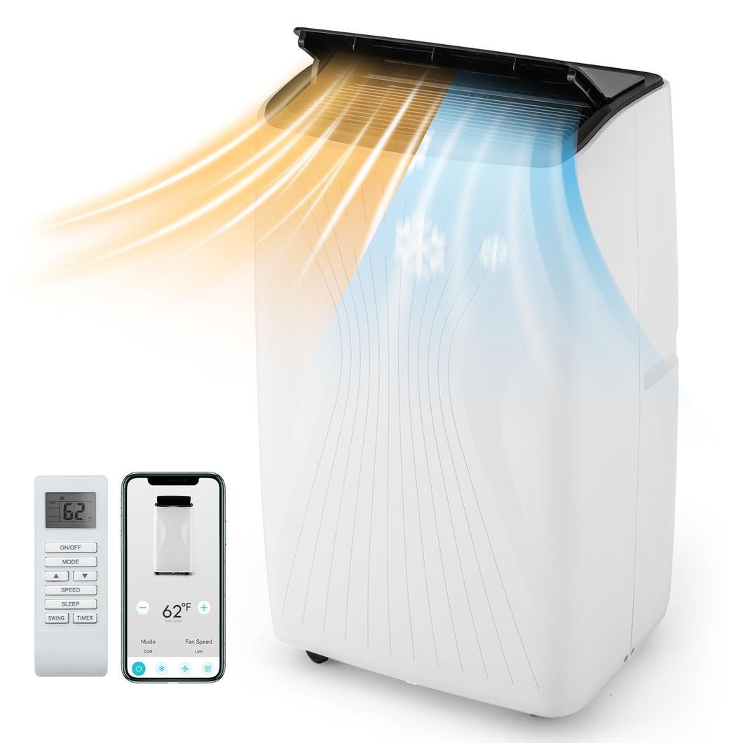 Gymax 4-in-1 Portable Air Conditioner 12000 BTU Smart WiFi Air Cooler w/ Fan Dehumidifier 24H Timer
