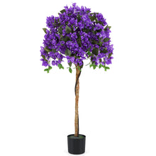 Load image into Gallery viewer, Gymax 53'' Artificial Azalea Tree Faux Floral Plant w/ Red Azalea Flowers Nursery Pot
