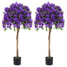 Load image into Gallery viewer, Gymax 53'' Artificial Azalea Tree Faux Floral Plant w/ Red Azalea Flowers Nursery Pot
