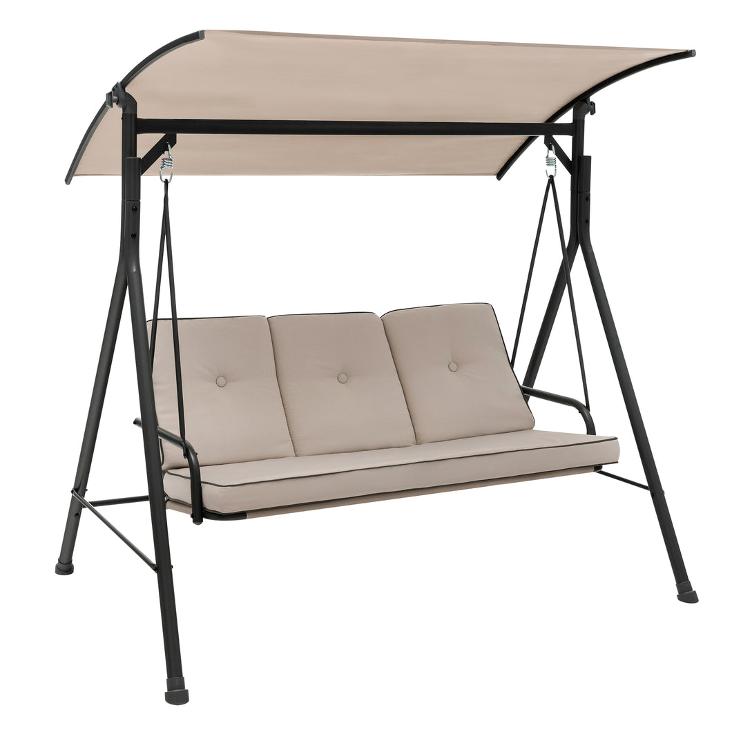 Gymax 3PCS Hammock Chair Patio Porch Swing with  Adjustable Canopy Removable Pads