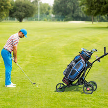 Load image into Gallery viewer, Gymax Foldable 3 Wheel Golf Pull Push Cart Trolley w/ Umbrella Scorecard Drink Holder
