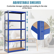 Load image into Gallery viewer, Gymax 72&#39;&#39; Heavy Duty Storage Shelf Steel Metal Garage Rack 5 Level Adjustable Blue
