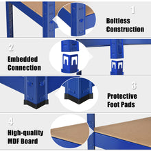 Load image into Gallery viewer, Gymax 72&#39;&#39; Heavy Duty Storage Shelf Steel Metal Garage Rack 5 Level Adjustable Blue
