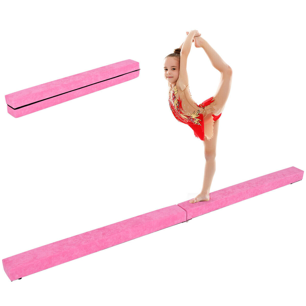 Gymax 7' Sectional Gymnastics Floor Balance Beam Skill Performance Training Folding