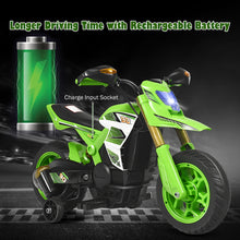 Load image into Gallery viewer, Gymax 6V Electric Kids Ride-On Motorcycle Battery Powered Bike w/Training Wheels Green
